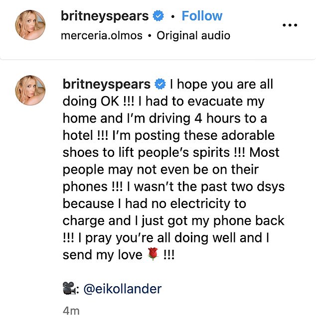 The 43-year-old singer took to her Instagram account to share the news in her caption, which she posted alongside a bizarre video that focused on a doll's feet.