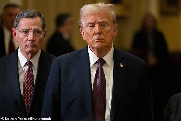 President-elect Trump at the U.S. Capitol to meet with Senate Republicans on January 8, 2025