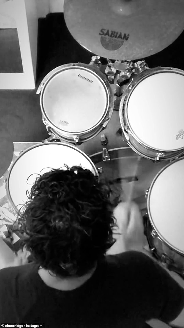 Colin also shared this fragment of himself playing the drums without musical accompaniment