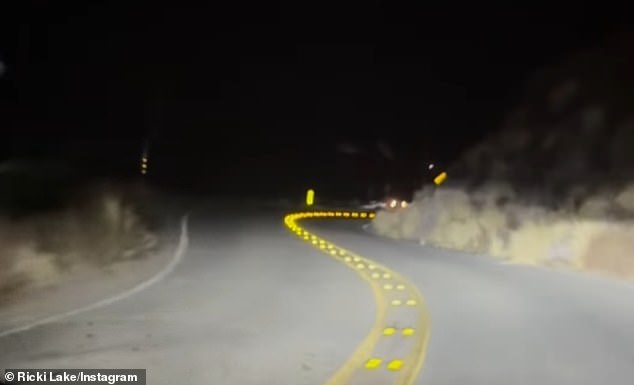 Lake shared dashcam footage of her exit through the winding roads of Malibu at night