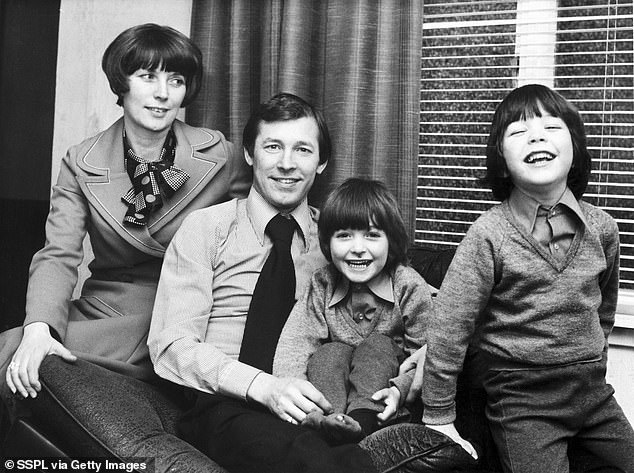 Darren (right) won a Premier League medal under Sir Alex (second from left) despite struggling to break into Man United's first team