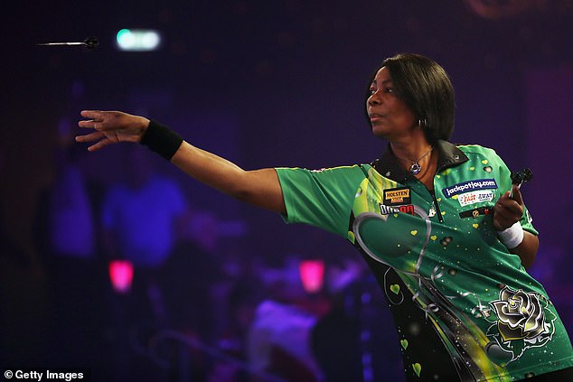 Her decision to temporarily quit the sport comes after some female rivals, including British star Deta Hedman (pictured), called for transgender players to be banned from women's events