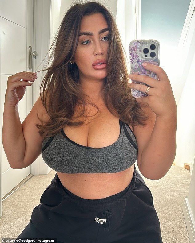 The TOWIE star, 38, has been open to fans in the past about her struggles with her weight, even previously admitting she was 'tired of her curves' and wanted to get 'really skinny'. [pictured in October]