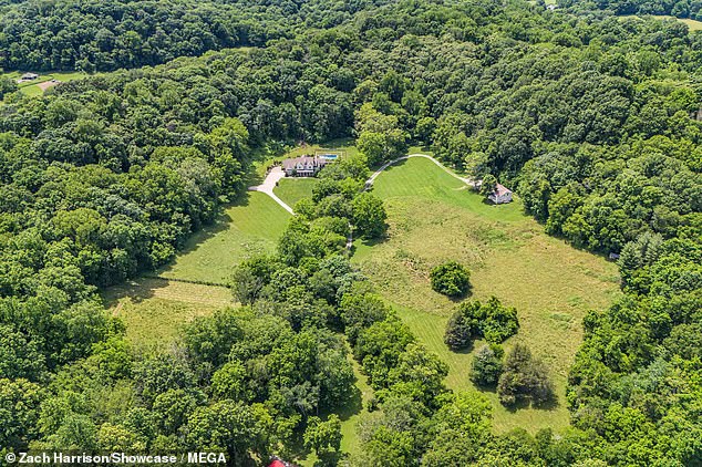 Located 20 miles south of Nashville, the Denver-born beauty's estate also features a 3,000-square-foot guest house, as well as a vegetable garden, apple trees and berry bushes.