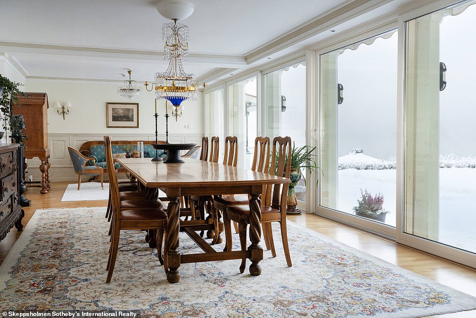 The property offers panoramic views of Lake Fryken, approximately four hours west of Stockholm