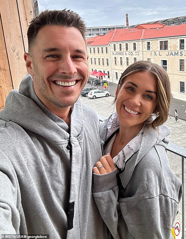 Georgia is no longer wearing her wedding and engagement rings in photos - something social media sleuths were quick to spot as she was known to show them off (see above)