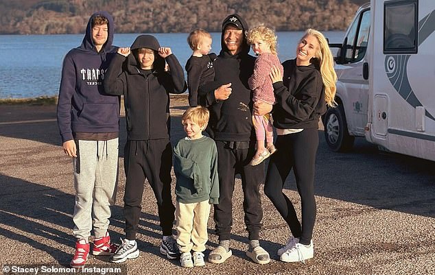 The couple have son Rex and daughters Rose and 16-month-old Belle together, while Stacey has Leighton, 12, and Zachary, 16, and Joe has Harry, 16, from previous relationships.