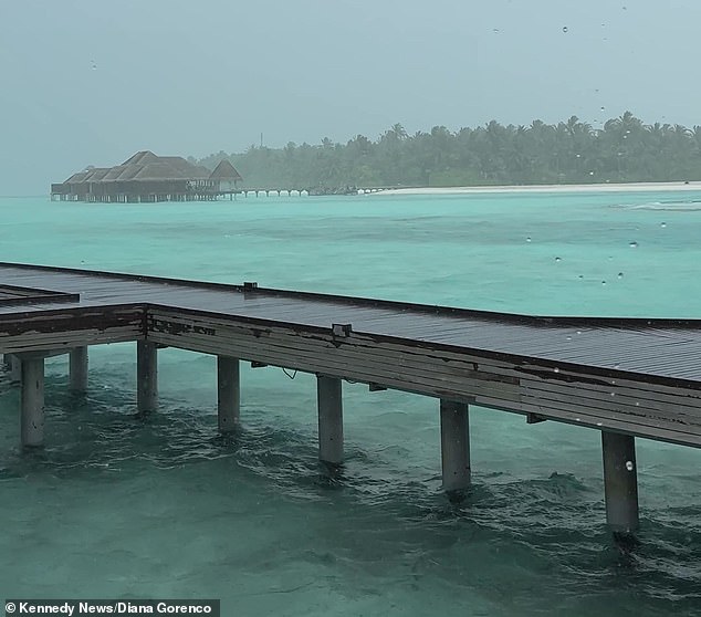 Diana said: 'It rained four times but it didn't really bother us. The problem was it was cloudy most of the time - it literally looked like London'