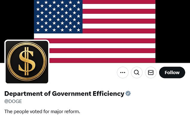 Ministry of Efficiency X page