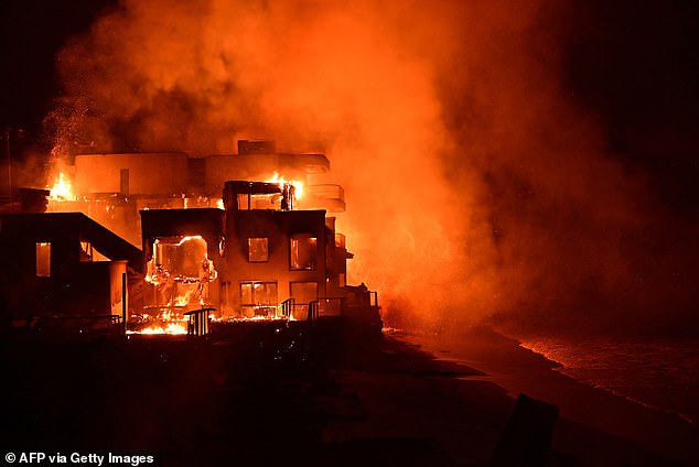 Apocalyptic fires tore through the upscale enclave of Pacific Palisades on Tuesday, quickly spreading to surrounding suburbs as a storm carried embers and debris in all directions