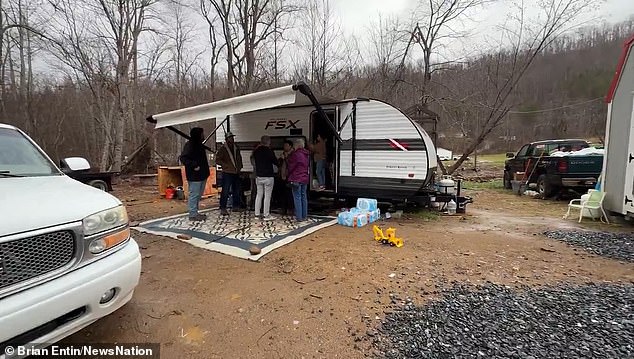 Many of the displaced have moved into campers, caravans, sheds, tents or other forms of makeshift housing