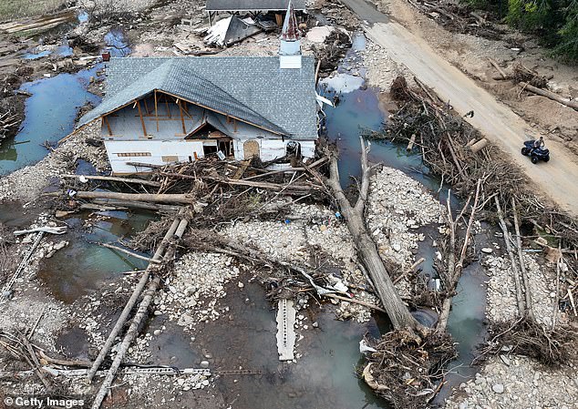 Thousands of families are living in FEMA-provided accommodations that they could lose this weekend if Cora strikes. Swannanoa, NC, October 6, 2024