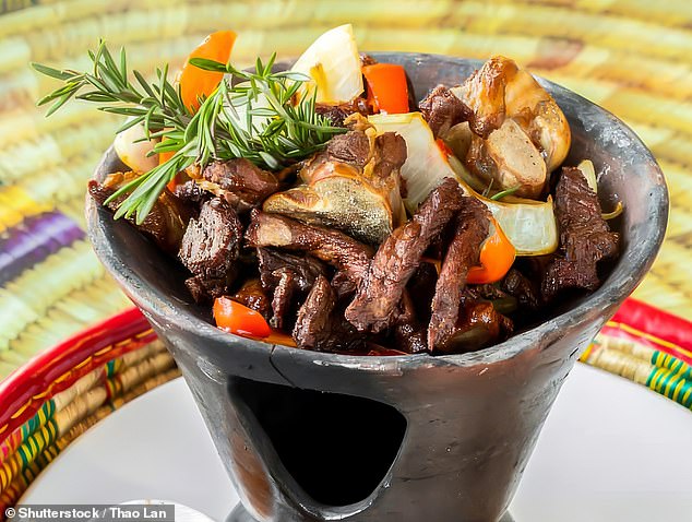 In tenth place was tibs - a popular Ethiopian dish of stir-fried meat and vegetables in a flavorful sauce (stock photo)