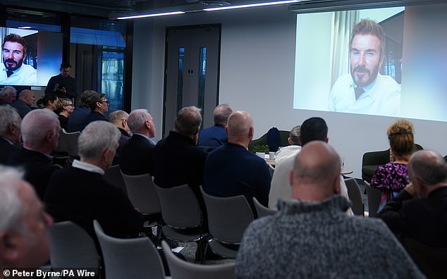 A video showing support from David Beckham was shown at the launch in Manchester