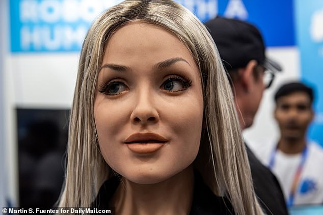 She has been given idealized features, which executives say make the robot more attractive for people to interact with