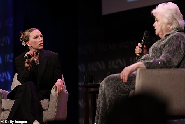 After the screening, Scarlett sat down with 95-year-old actress June Squibb to discuss the film, which was released on Hulu last summer.