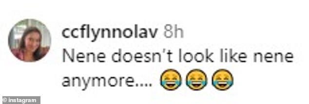 One said: 'Her doctor should win an award. She's come a very long way,” while another added, “Nene doesn't look like nene anymore….”