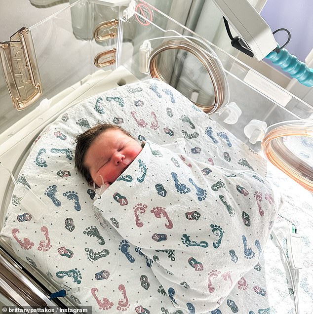 In a joint post with his wife, the doctor wrote: “I am so happy to announce that Paul Michael Nassif Jr. weighs 9 pounds. 10 oz. on January 9, 2025 at 12:59 AM.' A single photo of the newborn showed him cozy wrapped in a white blanket with a pattern of tiny blue and pink footprints all over