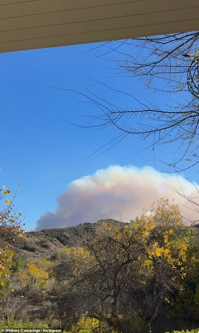 Her post comes just three days after she was evacuated from her home due to the Southern California wildfires raging in Los Angeles