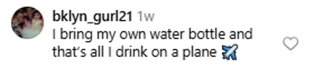 Users were divided on the advice, with many claiming they are also flight attendants and have no qualms about drinking the water on board