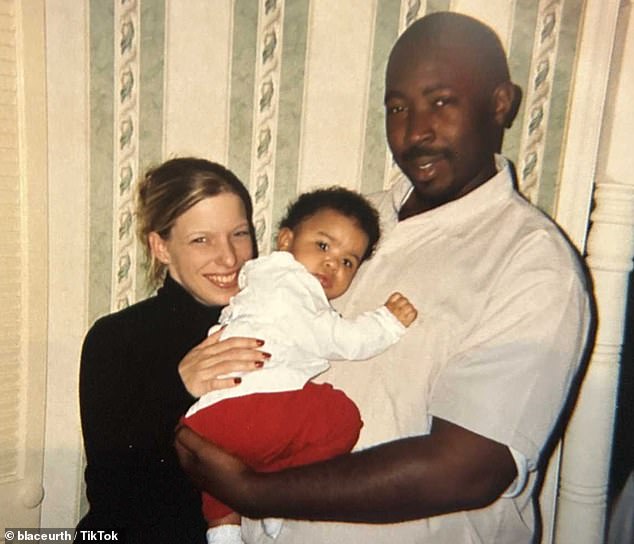 Hughes and her ex-husband Cornel Alston with their eldest child, about 217 years ago