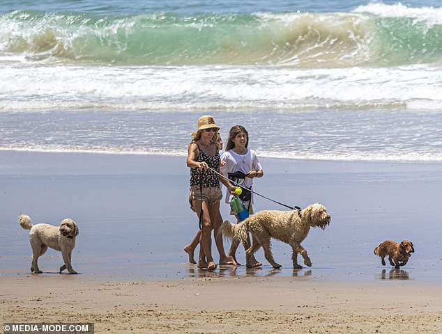 The Hemsworth family has several dogs, including a German Shepherd, a Golden Doodle named Sunny, a Cocker Spaniel named Rocket and a Poodle