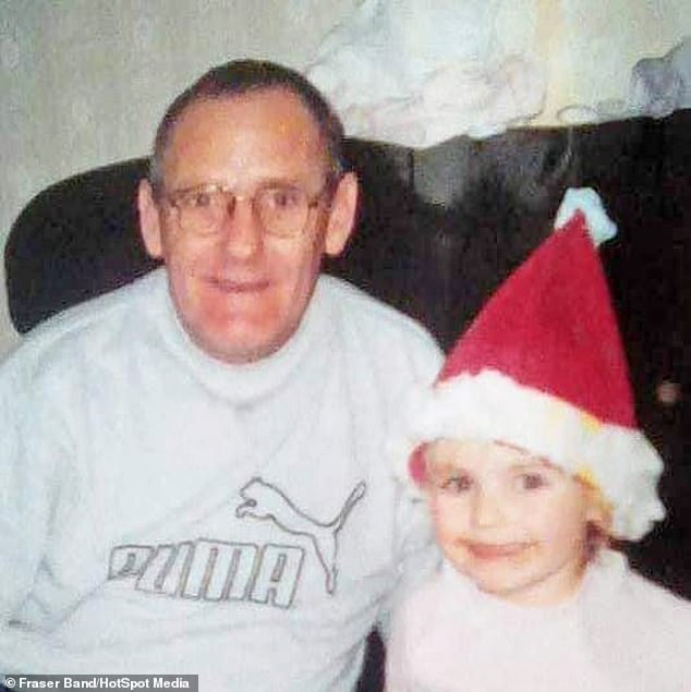 The abuse began when Jennifer tragically lost her father to prostate cancer. Above: Jennifer as a child with her father