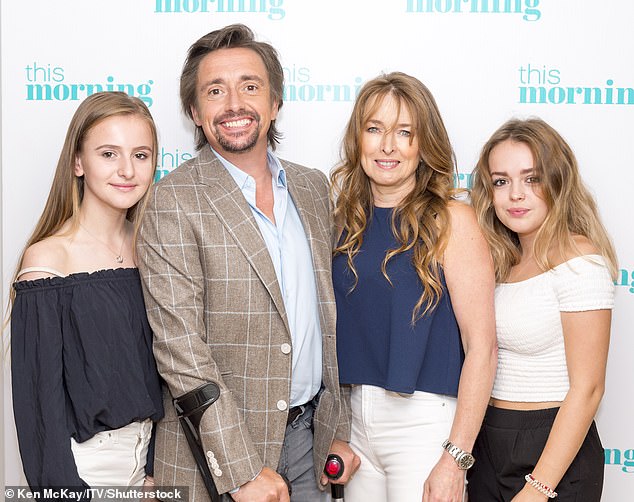 Richard has repeatedly apologized to his wife and two daughters for causing them further trauma (pictured in 2017)