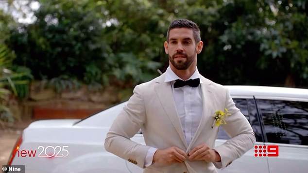 It was also claimed that the MAFS production team was in crisis talks last week after discovering that one of the biggest hopes for the upcoming series had dropped out. In the photo: a groom during the new season