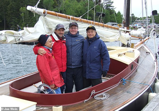 Callahan (second from left) has remained an avid sailor despite his harrowing experience