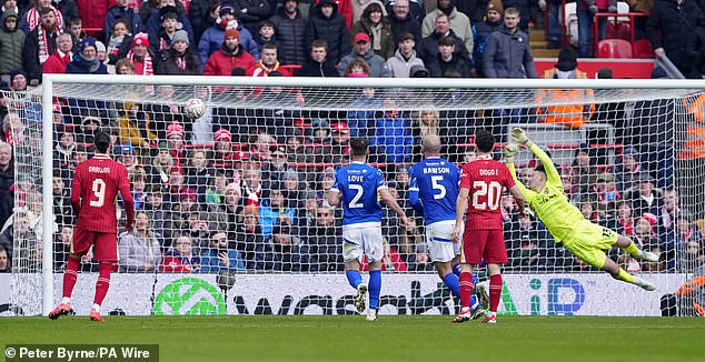 Alexander-Arnold scored a stunning strike to give Liverpool a two-goal lead in the 4-0 win