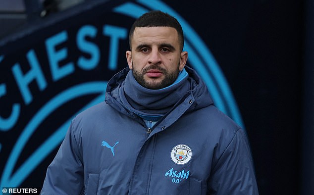 Walker has left the Man City squad after the club's captain came on as a substitute this season