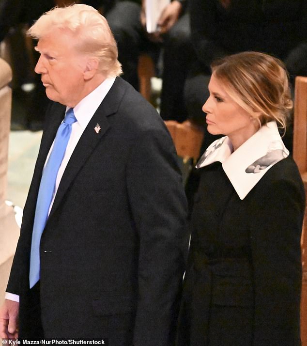 Melania accompanied her husband to the state funeral of former US President Jimmy Carter in Washington on Thursday