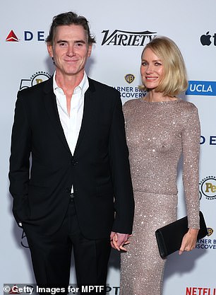 Actress Naomi Watts pictured with her actor husband Billy Crudup