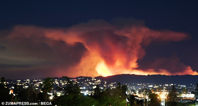 Californians in Mandeville Canyon and Brentwood try to flee to safety as the Palisades Fire begins to engulf several million-dollar celebrity homes