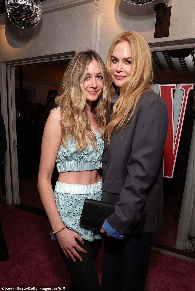 Kidman (right) with her daughter Sunday Rose, 16. Kidman said her teenage daughters 