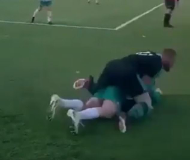 The 36-year-old, representing Black Forge FC, followed up with a blistering tackle