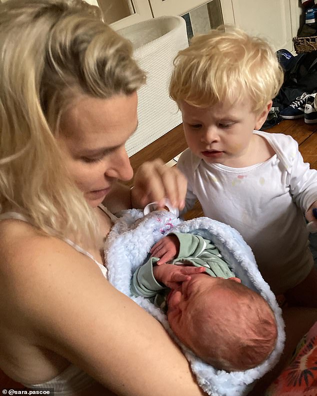 The comedian, 43, married to comedian and actor Steen Raskopoulos, 37, welcomed her sons Theodore, two, and Albie, 13 months, via in vitro fertilization (IVF) (pictured 2023)