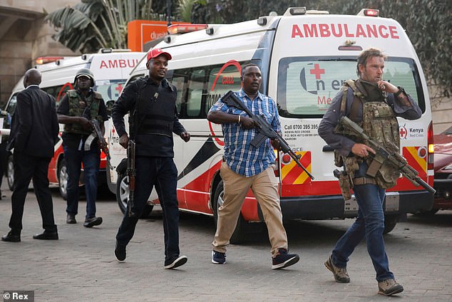 Mr Craighead led an operation to rescue British and American hotel guests held captive by the jihadist group al-Shabaab in the Kenyan capital Nairobi (pictured right)