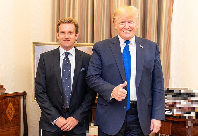 Christian Craighead with Donald Trump in 2019. The former SAS soldier was thanked by Mr Trump during his first term after leading an operation to rescue British and American hotel guests held hostage in Nairobi, Kenya