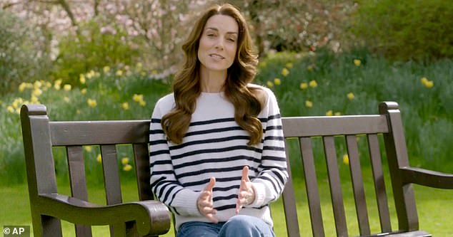 Kate missed the awards for weeks last year before revealing in a video message on March 22 that she was suffering from cancer