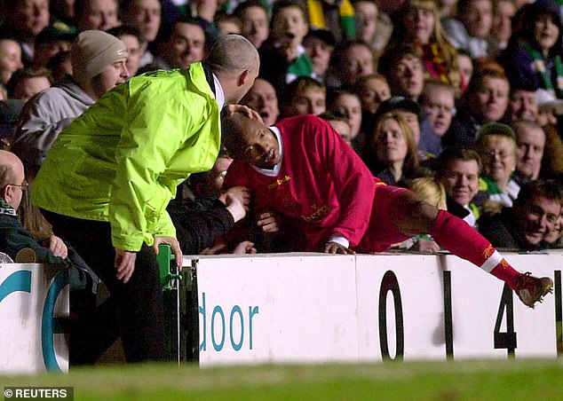 Diouf was found guilty of spitting at Celtic fans during a UEFA Cup quarter-final at Parkhead