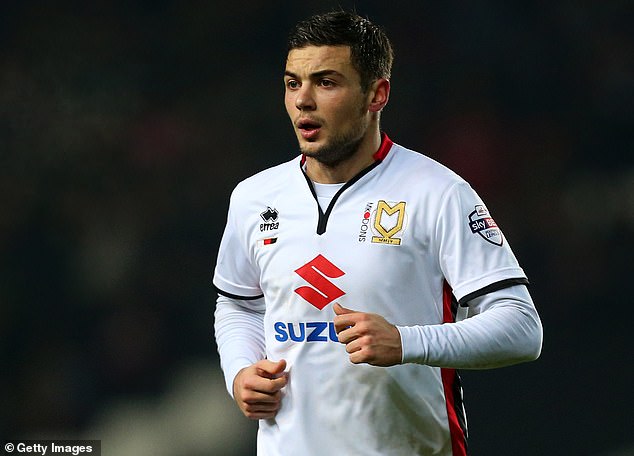 Ex-Brighton man Jake Forster-Caskey now plays for Stevenage (pictured at MK Dons in 2016)