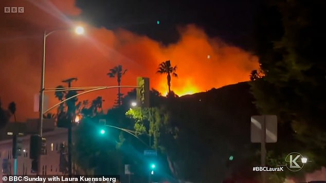 More than 12,000 homes have been razed and 37,000 acres of land destroyed as the raging inferno continues to rage through the Southern California city