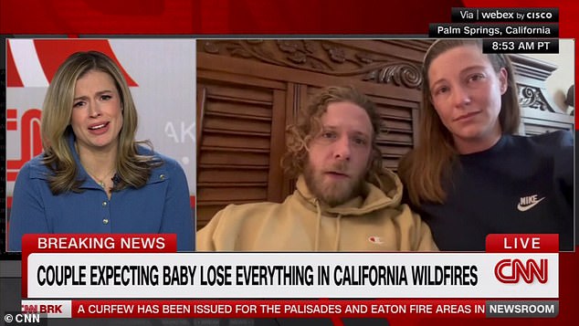 In a tearful interview on CNN, Griffin and Kit Goldsmith, who are expecting their first child, spoke about the loss of their home and the community they had built. “Losing them is almost harder than losing our house because I know we'll all be scattered from each other.”