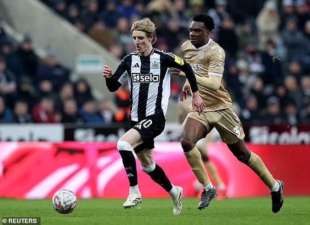 Anthony Gordon put Newcastle ahead just four minutes after the restart