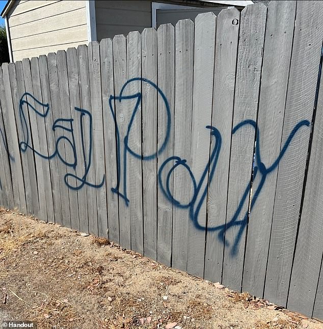 Pictured: Student graffiti in San Luis Obispo is just a small symptom of the city's student problem