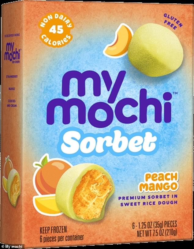 My Mochi recalled 1,350 cases of Peach Mango Sorbet on Thursday after undeclared pasteurized cooked egg whites were found in the product