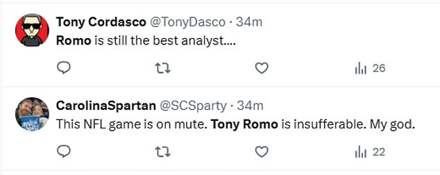 Others claimed that Romo is “still the best analyst” in football and that they enjoy watching him