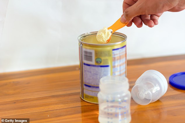 Prescriptions for standard baby food brands, including SMA Little Steps and Aptamil 1, have increased by 80 percent in two years and by a third in the past year alone (stock image)